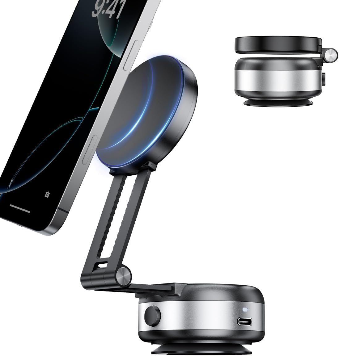 Support de téléphone électrique pour voiture, ventouse sous vide, télescopique, magnétique, absorpti